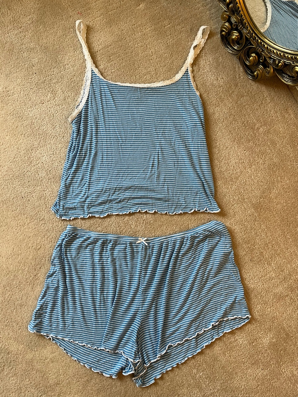 Colsie Blue and White Striped PJ Set!